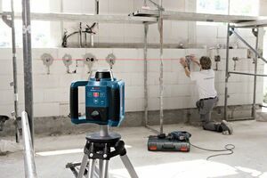 Rotační laser Bosch GRL 300 HV + přijímač, měřící lať Professional, 061599403Y