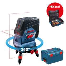 Křížový laser Bosch GCL 2-50 C Professional + aku 2,0Ah + L-Boxx 238 + dálkové ovládání