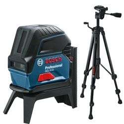 Čárový laser Bosch GCL 2-15 + RM 1 Professional + stavební stativ BT 150 Prof.