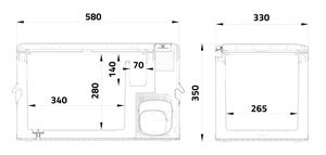 Chladící box SILVER FROST kompresor 25l 230/24/12V -20°C COMPASS