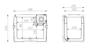 Chladící box FREEZE kompresor 40l 230/24/12V -20°C COMPASS