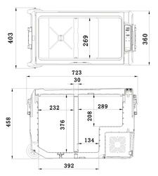 Chladící box DUAL kompresor 50l 230/24/12V -20°C COMPASS