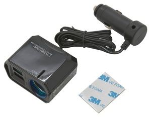 Adaptér s kabelem 12V + 2x USB 2400mA SELECT COMPASS