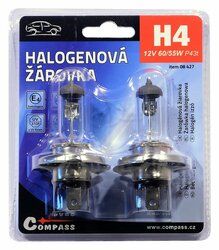 Žárovka 12V H4 60/55W P43t blister 2ks COMPASS