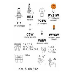 Žárovky box ŠKODA ROOMSTER H7 + OCT2/FAB2 COMPASS