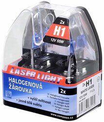 Žárovka 12V H1 55W P14,5s WHITE LASER 2ks COMPASS