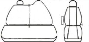 Autopotahy RENAULT MASTER IV, 3 místa, dělené dvojopěradlo, od r.2010, Dynamic žakar tmavý SIXTOL