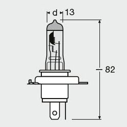 Žárovka OSRAM H4 12V 60/55 W P43t, 64193CBI-HCB