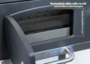 Gril na dřevěné uhlí ROYAL CLASSIC litinový rošt CATTARA