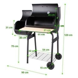 Gril SMOKER na dřevěné uhlí (99513) COMPASS