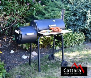 Gril na dřevěné uhlí SMOKIE s udírnou CATTARA