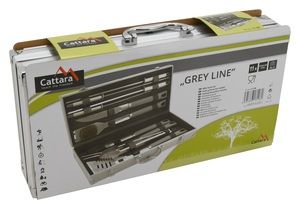 Grilovací nářadí GREY LINE sada 11ks ALU kufřík CATTARA