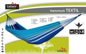 Houpací síť TEXTIL 200x100cm modro-bílá CATTARA