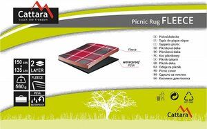 Pikniková deka FLEECE 150x135cm modrá CATTARA