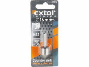 Záhlubník do vrtačky 90°, Ř16mm, HSS EXTOL-PREMIUM