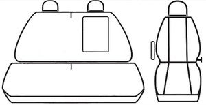 Autopotahy VOLKSWAGEN CRAFTER, MERCEDES SPRINTER II 3 místa, 2006-2016, Dynamic grafit SIXTOL