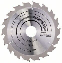 Pilový kotouč Speedline Wood - 165 x 30 x 2,4 mm, 18 - 3165140240000 BOSCH