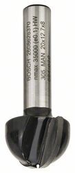 Žlábkovací fréza - 8 mm, R1 10 mm, D 20 mm, L 12,7 mm, G 46 mm - 3165140358316 BOSCH