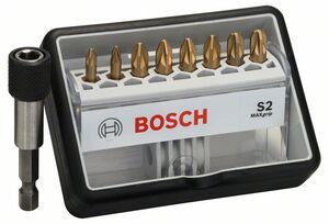 (8+1)dílná sada šroubovacích bitů Robust Line, S Max Grip - 25 mm, 8+1tlg. - 3165140401586 BOSCH