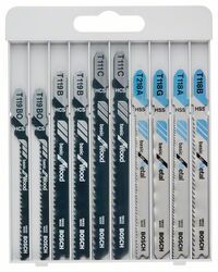 10dílná sada pilových plátků pro kmitací pily Basic for Metal and Wood - T 119 BO; T 119 B BOSCH
