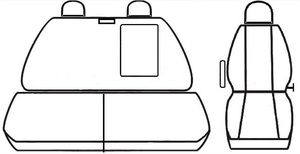 Autopotahy Ford Tranzit VII, 2+1, od 2013, grafit SIXTOL