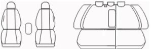 Autopotahy KIA CEED I, se zadní loketní opěrkou, od r. 2006-2012, Dynamic šedé SIXTOL