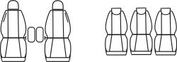 Autopotahy Citroen Berlingo II XTR, MULTI, 5 SEDAČEK, od r. 2008, Dynamic grafit SIXTOL