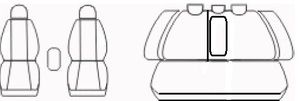 Autopotahy Toyota Corolla X, sedan, od r. 2006-2013, Dynamic žakar tmavý SIXTOL
