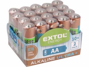 Baterie alkalické EXTOL ENERGY ULTRA +, 20ks, 1,5V AA (LR6) EXTOL-LIGHT