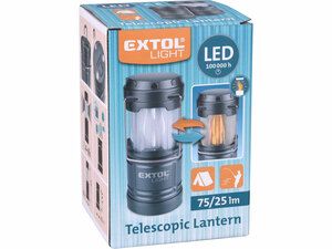 Lucerna teleskopická LED, 75lm/plamen EXTOL-LIGHT