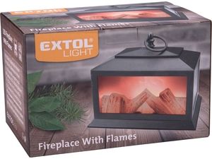 Krb s plápolajícím ohněm LED EXTOL LIGHT