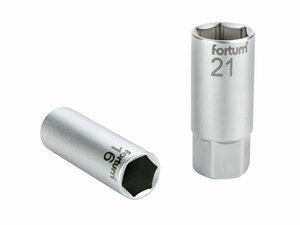 Hlavice nástrčná na zapalovací svíčky, 1/2", 16mm, L 65mm, 61CrV5 FORTUM