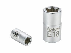 Hlavice nástrčná vnitřní TORX, 1/4", E 6, L 25mm, 61CrV5 FORTUM