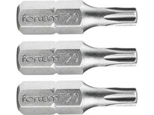 Hrot TORX, sada 3ks, T 20x25mm, S2 FORTUM