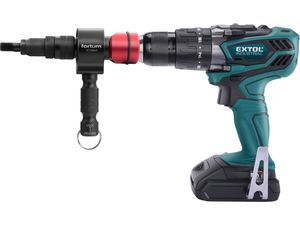 Nástavec nýtovací na vrtačku T, pro nýtovací matice M3-M12, CrMoV FORTUM