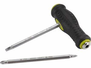Šroubovák s T-rukojetí a 2 oboustrannými 1/4" hroty, délka hrotů 130mm EXTOL-CRAFT