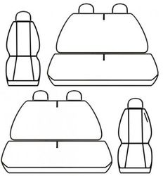 Autopotahy Volkswagen T5, 6 míst, 1+2,2+1 od r. 2003 - 2015, antracit SIXTOL