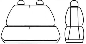 Autopotahy VOLKSWAGEN T6 TRANSPORTER, MULTIVAN, 3 místa, od r. 2015, antracit SIXTOL