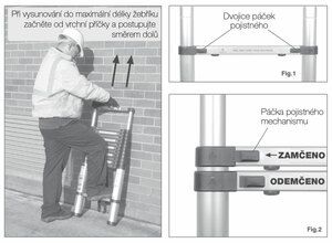 Teleskopický žebřík G21 GA-TZ12-3,8M štafle/žebřík