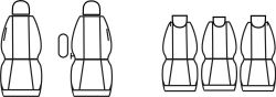Autopotahy Ford C-Max I, od r.2003-2010, 5 míst, Dynamic grafit SIXTOL
