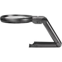 Lupa s osvětlením a stojánkem 821010, 88 mm, 2x/4x TOOLCRAFT