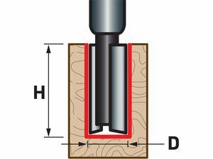 Fréza drážkovací do dřeva, D12,7xH25, stopka 8mm EXTOL-PREMIUM