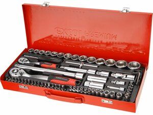 Hlavice nástrčné, sada 65ks, 1/4", 1/2", CrV EXTOL-PREMIUM