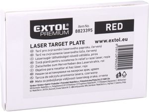 Terč pro zvýraznění laser. paprsku, červený EXTOL PREMIUM