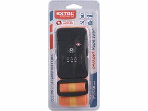 Popruh na zavazadla TSA s trojmístným kódem, 2mx5cm EXTOL-PREMIUM