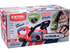Pila řetězová aku, 30cm, 20V Li-ion, bez baterie a nabíječky EXTOL PREMIUM