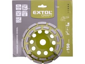 Kotouč diamantový brusný dvouřadý, O 150x22,2mm EXTOL CRAFT