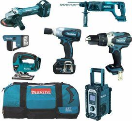 Aku sada Makita DLX7000X4, 7ks, 4x baterie, nabíječka, taška