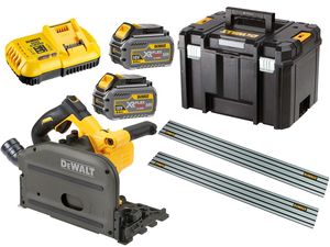 Aku ponorná kotoučová pila 54 V XR FLEXVOLT se základnou pro vodící lišty DeWALT