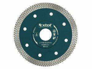Kotouč diamantový řezný turbo Thin Cut, 180x22.2mm EXTOL-INDUSTRIAL